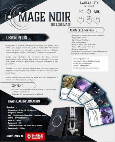 Expansion - The Lone Mage - Cooperative Strategy Card Game for 1-4 Players - Board Game for Ages 14 and Up - English Version