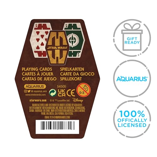 Aquarius Star Wars Sabacc Premium Playing Cards – Sabacc Themed Deck of Cards for Your Favorite Card Games - Officially Licensed Merchandise & Collectibles