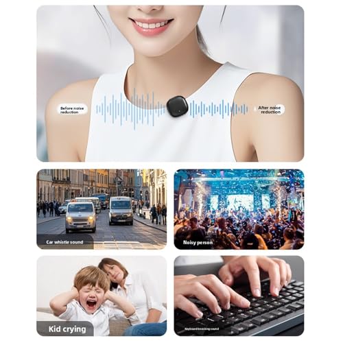 Wireless Microphone Lavalier for iPhone/Android PC with AI Noise Cancellation, Gaming Mic, Phone Mic, Interview Microphone of 48kHz/24bit Studio Sound - (Android) - color: Android