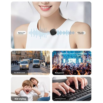Wireless Microphone Lavalier for iPhone/Android PC with AI Noise Cancellation, Gaming Mic, Phone Mic, Interview Microphone of 48kHz/24bit Studio Sound - (Android) - color: Android