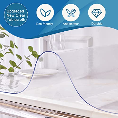 14x48 in Transparent Plastic Desk Cover Protector, 1.5mm Thick PVC Vinyl Wipeable Protector for Office, Computer, Writing Desk, Sofa Table, Media Stand, Coffee Table, Screen Topper - size: 14" x 48" (Rectangular)