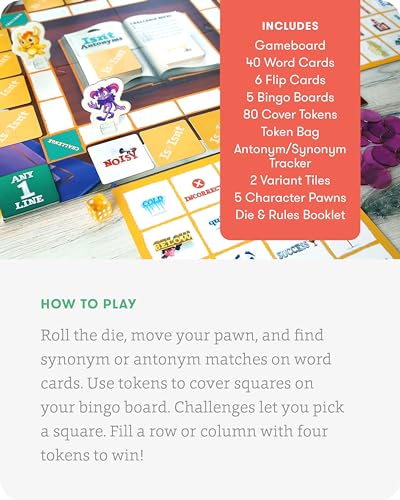 SimplyFun is or Isn’t - Expand Vocabulary Skills by Identifying Synonyms and Antonyms - an Engaging and Educational Bingo Game for Kids - for 2 to 5 Players, Ages 6 & Up - style: Is or Isn’t
