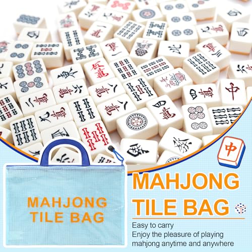Aliceset Mahjong Tile Bag with Zipper American Mahjong Accessories and Gifts for Mahj Lover Party Travel, Case Only