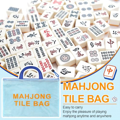 Aliceset Mahjong Tile Bag with Zipper American Mahjong Accessories and Gifts for Mahj Lover Party Travel, Case Only