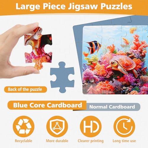6 Pack 20 Large Piece Jigsaw Puzzles for Seniors with Dementia,Alzheimers Products for Elderly│Easy Memory Games, Cognitive Activities and Gifts for Patients in Nursing Homes(Landscape) - style: landscape