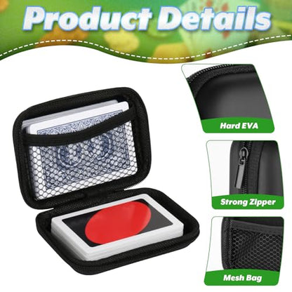 Cosmos 2 Pcs Playing Card Case Travel Game Card Hard Case Compatible with UNO Card Game, Card Deck Holder Poker Card Storage Box Carrying Card Bag for Classic Game Card, Trading Card (Case ONLY)
