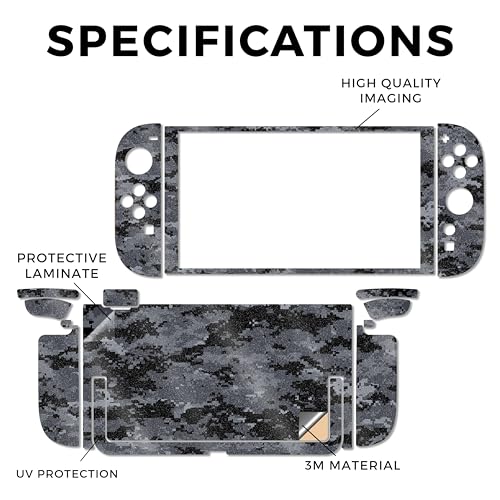 Glossy Glitter Gaming Skin Compatible with Nintendo Switch 2 Console Only - Digital Camo - Premium 3M Vinyl Protective Wrap Decal Cover - Easy to Apply | Crafted in The USA by MightySkins - color: Digital Camo, size: Switch 2 Console Skin Only, style: Glo