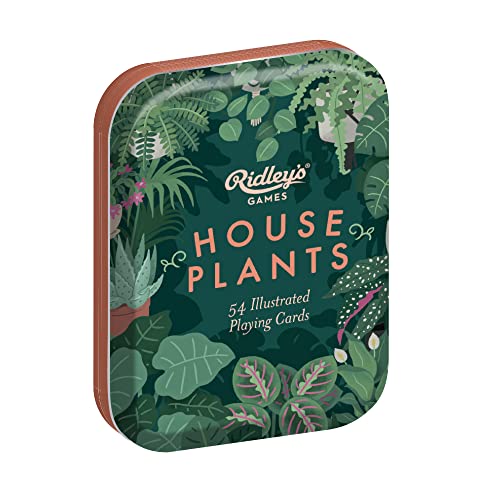 Ridley's Games: Houseplants Playing Cards| 52 Unique Hand-Illustrated Donut Playing Cards – Includes a Durable Storage Tin for Easy Travel – Makes a Great Gift Idea for Plant Parents - style: Houseplants Playing Cards