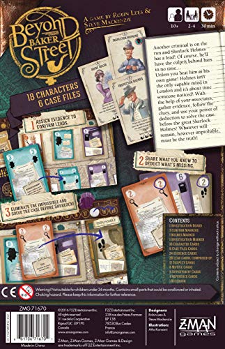 Beyond Baker Street Board Game - A Cooperative Mystery and Deduction Challenge for Kids & Adults, Ages 10+, 2-4 Players, 30 Minute Playtime, Made by Z-Man Games