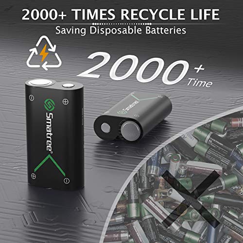 Smatree Rechargeable Battery Compatible with Xbox Series X|S/Xbox One, XboxOne X/S/Elite Wireless Controller, 3 Pack Batteries with Charger (Patent Protection)