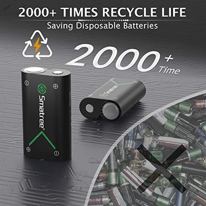 Smatree Rechargeable Battery Compatible with Xbox Series X|S/Xbox One, XboxOne X/S/Elite Wireless Controller, 3 Pack Batteries with Charger (Patent Protection)