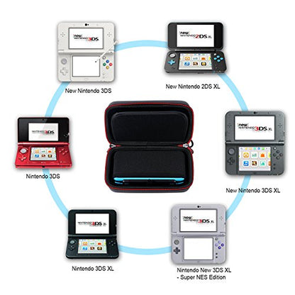 Smatree Carrying Case for Nintendo 3DS XL/2DS XL | Hard Protective Shell Travel Case for Nintendo New 3DS - Super NES Edition-Black/Red - color: Black Red