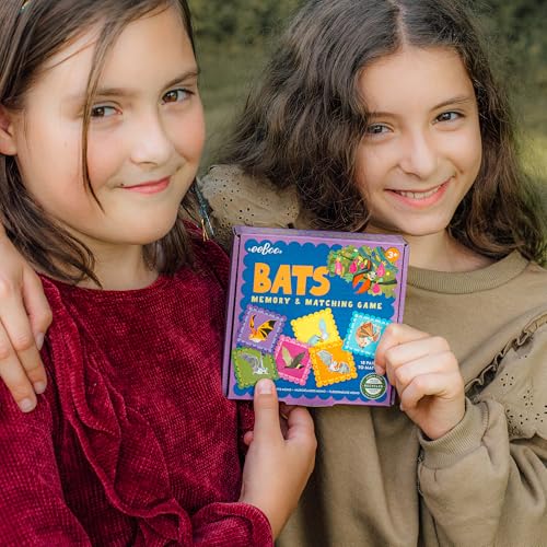 eeBoo: Memory & Matching Game- Little Bats-18 Pairs to Match & Memorize, Colorful Tiles, Encourages Recognition & Concentration Skills, Kids Ages 3+ - style: Bats