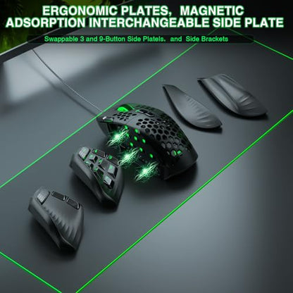 SOLAKAKA SM809 Wired MMO Gaming Mouse,24000 DPI,16 Programmable,RGB PC Gaming Mice,Black