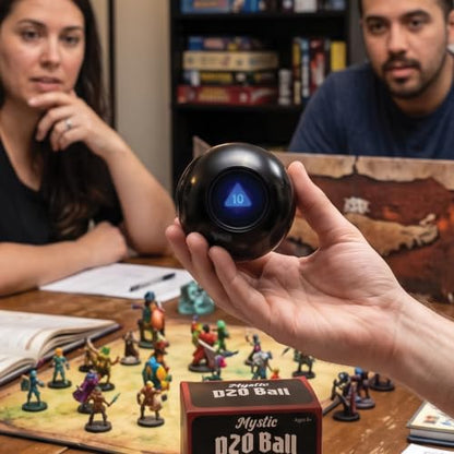 Mystic D20 Dice Ball - 20 Sided Dice Fortune Ball for DND, RPG & TTRPG Fans