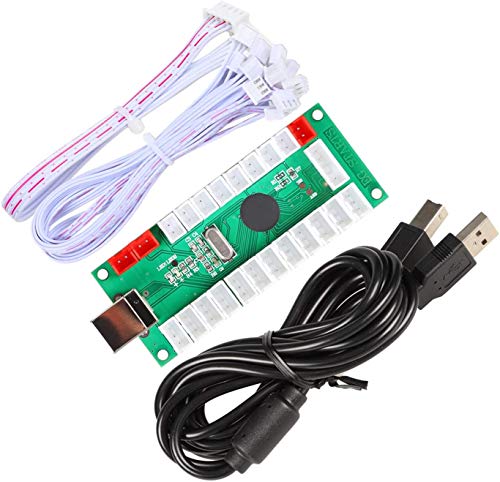 EG STARTS 2 Player Arcade Games DIY Kit Parts 2 Ellipse Oval Joystick Handles + 20 LED lit Arcade Buttons (Mixed Color Kit)