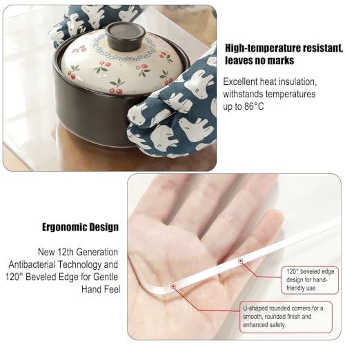 Frosted PVC Soft Glass Desk Pad Protector - Thick Heat Resistant Table Cover, Anti-Scratch Waterproof Rectangular Mat for Office, Durable Tablecloth for Home & Workspace,Transparent version, 1cm thick