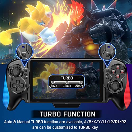 Gammeefy Switch Controllers, Switch Controller One Piece Joy Pad Replacement for Switch Pro Controller, Switch Controllers Remote Suitable for Big Hand Players with Adjustable TURBO Function