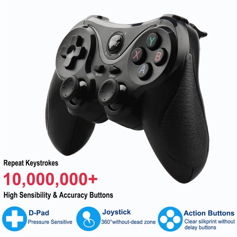Android Game Controller Key Mapping Function Wireless Gaming Controller Gamepad for PUBG Mobile, Call of Duty Mobile, Android Phone/Tablet, Samsung, Redmi, Motorola, One+ - Not for iOS/PC (Black) - color: Dark Black