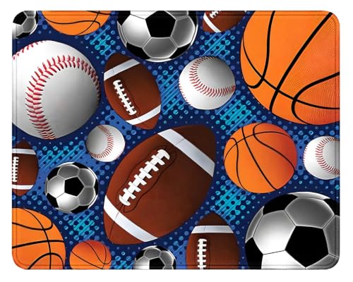 Rugby Office Mouse Pad with Natural Rubber Game Stitching Design Mouse Pad | High Density Smooth Surface, Anti Slip Rubber Bottom Stable And Not Displaced, Exquisite Lock Edge Wear-Resistant And Durable - color: Rugby