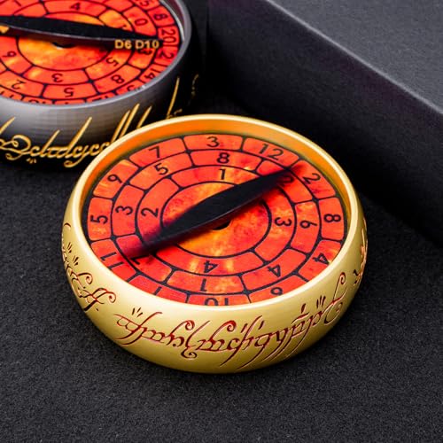 Spinner DND Dice Set Metal Gaze Eye Dice Set with Case, Magic Ring D and D Dice for Dungeons Dragons RPG Role Playing Games, Polyhedral Dice Set D20 D12 D10 D8 D6