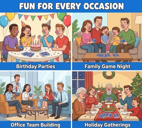 Laugh-Out-Loud Party Game: 150 Cards & 5 Pig Noses - Perfect Valentine‘s Day Gift for Couples, Hilarious Icebreaker for Date Night & Group Parties, Ages 13+