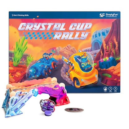 SimplyFun Crystal Cup Rally - Educational Kids Game - Develops Reasoning Skills, Planning, & Strategic Thinking - 2-5 Players, Ages 7 & Up - style: Crystal Cup Rally