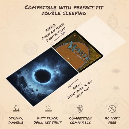 Celestial Void MTG Card Sleeves (Smooth) - 104 Count Standard Size TCG Sleeves - Compatible with Magic The Gathering - Double Sleeving - Original Art Design, Premium Protection - color: Celestial Void