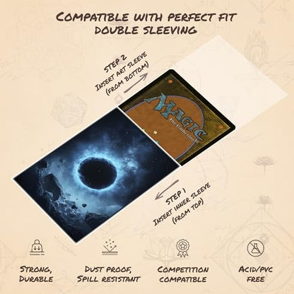 Celestial Void MTG Card Sleeves (Smooth) - 104 Count Standard Size TCG Sleeves - Compatible with Magic The Gathering - Double Sleeving - Original Art Design, Premium Protection - color: Celestial Void