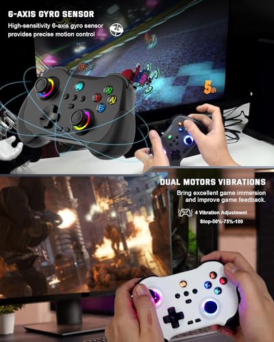 Joso Mobile Gaming Controller for iPad/iPhone/Tablet, Cloud Controller Remote Joystick for iOS/Android, Wireless Switch Controller with Macro Buttons/Hall-Rocker/Hall-Trigger - Green - color: Green