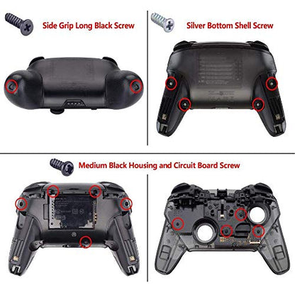 eXtremeRate Classics SNES Style Soft Touch Faceplate Backplate Handles for Nintendo Switch Pro Controller, DIY Housing Shell Grip and Buttons for Nintendo Switch Pro - Controller NOT Included - color: Classic SNES Style