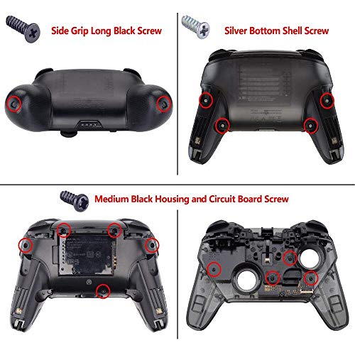 eXtremeRate Classics NES Style Soft Touch Faceplate Backplate Handles for Nintendo Switch Pro Controller, DIY Housing Shell Grip and Buttons for Nintendo Switch Pro - Controller NOT Included - color: Classic NES Style