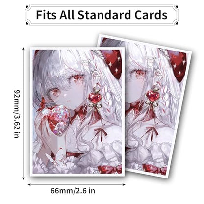 MTG Card Sleeves, Ultra Clear Front & Matte Finish Back, 100 Count Standard Size Matte Art Sleeve for Magic The Gathering (Flame) - color: Flame