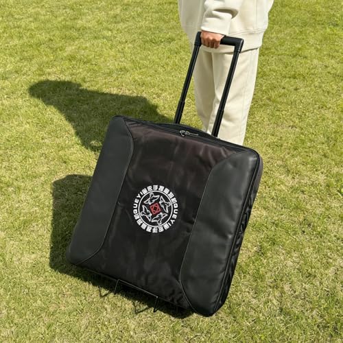 Rolling Carrying Case for Automatic Mahjong Table, Portable Wheeled Storage Bag with Telescoping Handle, Heavy-Duty Protective Travel Bag, Mahjong Table Not Included Black