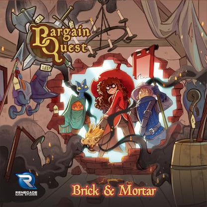 Renegade Game Studios Bargain Quest: Brick & Mortar Expansion Board Game | Add Event Cards, Retail Rumble Mode & New Shop Boards to the Base Game for Strategic 2-6 Player Family Game Night Fun