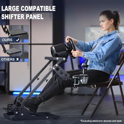 Marada G29 Racing Wheel Stand Height Adjustable Foldable Made of Carbon Steel, Can Install Both Shifter and Handbrake,Racing wheel, Support for Logitech G25 G27 G920,Thrustmaster T300RS