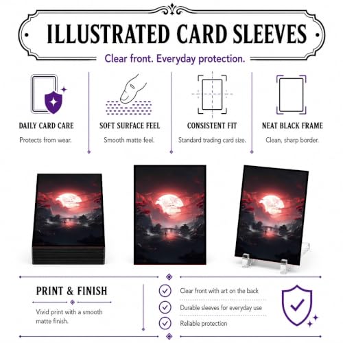 MTG Card Sleeves Matte -100 PCS Trading Card Game, Size 2.6 x 3.6 inches, Suitable for All TCG Card Games Protective (Redyue) - color: Redyue