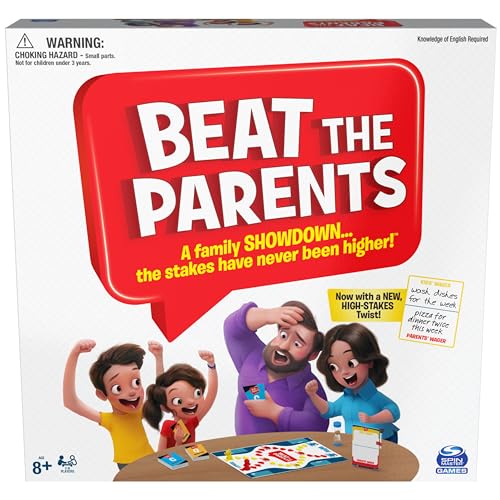 Spin Master Beat The Parents Board Game for Families and Kids Aged Over 5, (6062192)