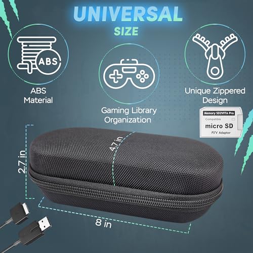 Skywin 4 in 1 Kit for PS Vita 2000 Slim, PS Vita Case - 1 Pack | Case with Front & Back Protector, Adapter Charger Cable & Micro SD Card - size: 4-in-1 Kit