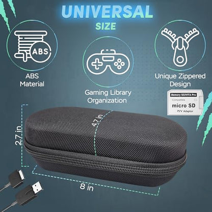 Skywin 4 in 1 Kit for PS Vita 2000 Slim, PS Vita Case - 1 Pack | Case with Front & Back Protector, Adapter Charger Cable & Micro SD Card - size: 4-in-1 Kit