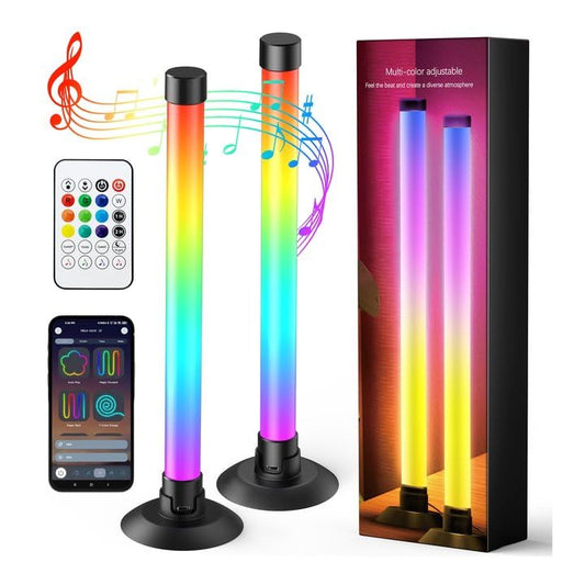 Ledagic IC+RGBW USB Powered Led Light Bar with App & Remote Control, 2 Pack | IC+Rgb & W Smart RGB Light Bar, USB Powered TV Light Bar, Led Lights for TV PC Room Monitor Backlight Gaming Accessories