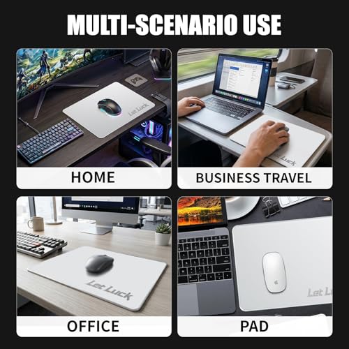 Glass Gaming Mouse Pad | 15.7x11.8 inches | Ultra-Smooth Micro-Etched Surface | Professional Esport Tempered Glass | Non-Slip Silicone Base | Equipped with a Portable Bag
