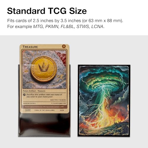 MTG Card Sleeves 105CT | Old School Style | The Storm | Matte Finish + Clear Front | 66x92mm - Standard Magic Size