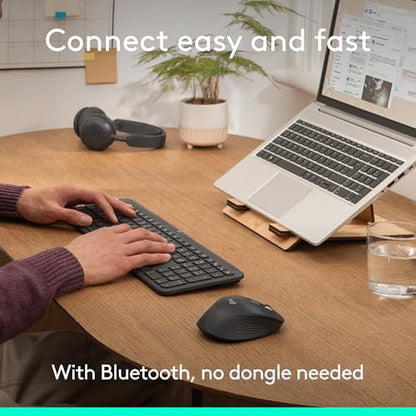 Logitech Signature Comfort M840 L Wireless Mouse Bluetooth - Off White | Bluetooth, SmartWheel, customizable buttons, multi-device, for Windows, MacOS, iPadOS - color: Off White, style: No Palm Cushion