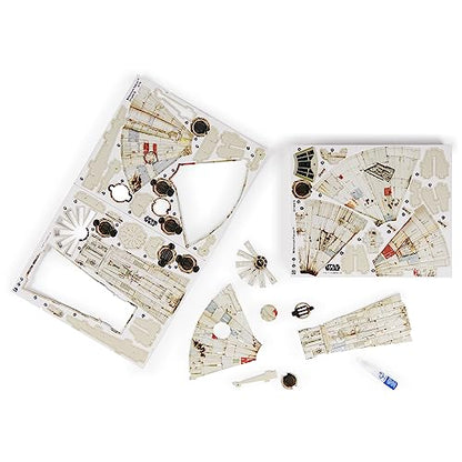 4D Build Star Wars Millennium Falcon 3D Model Kit, Star Wars Gifts, Desk Decor for Fans & Collectors, 223 Pieces, 3D Puzzles, Gift Ideas for Ages 12 & Up - style: Millennium Falcon 223 pcs