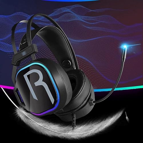 Wired Gaming Headset, Computer Headphones with Microphone/Mic Noise Cancelling, Headset with Noise Canceling Mic - Black