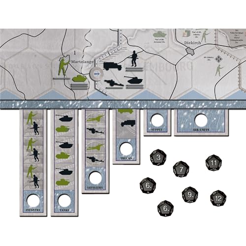 Renegade Game Studios Axis & Allies Battle of the Bulge WWII Board Game | 2 Player Strategy Wargame with 138 Miniatures, Hexagonal Grid Movement, Ardennes Map and Tactical Combat, Ages 14+