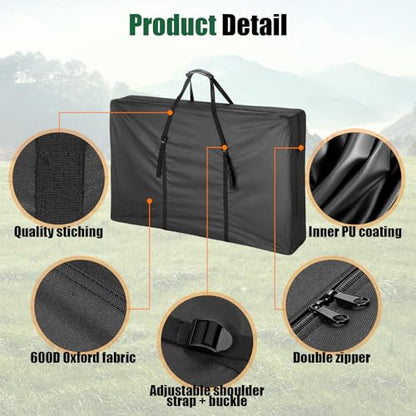 Folding Card Table Storage Bag, Custom Carry Transport Bag for Table | Storage Bag for Picnic/Camp/Party Table, Waterproof Dustproof Protective Cover - Custom Size - size: custom size