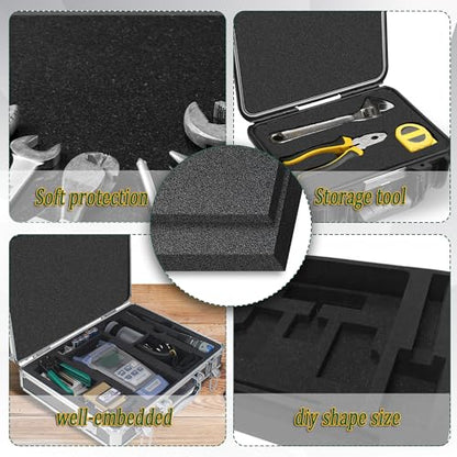 8 Pack Polyethylene Foam Pads for Packing Foam Sheets 2 Size Cuttable High Density Cushioning Inserts Protective Foam for Packing Cases and Crafts- 16" X 12" X (0.4" and 1") - size: 16in*12in*1in+0.4in