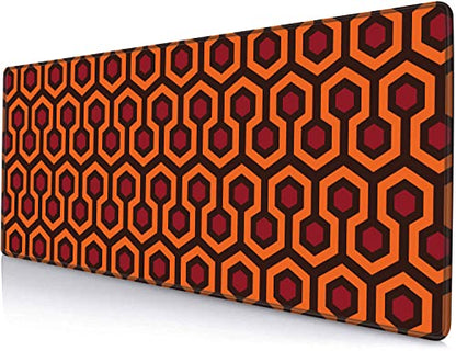 Gaming Mouse Pad, XXL Extended Computer Keyboard Long Mouse Mat, Large Desk Pad for Office Laptop, Non-Slip Rubber Base with Stitched Edge Mousepad, 31.5X11.8 inch Overlook Hotel Pattern - color: 12 Overlook Hotel Pattern